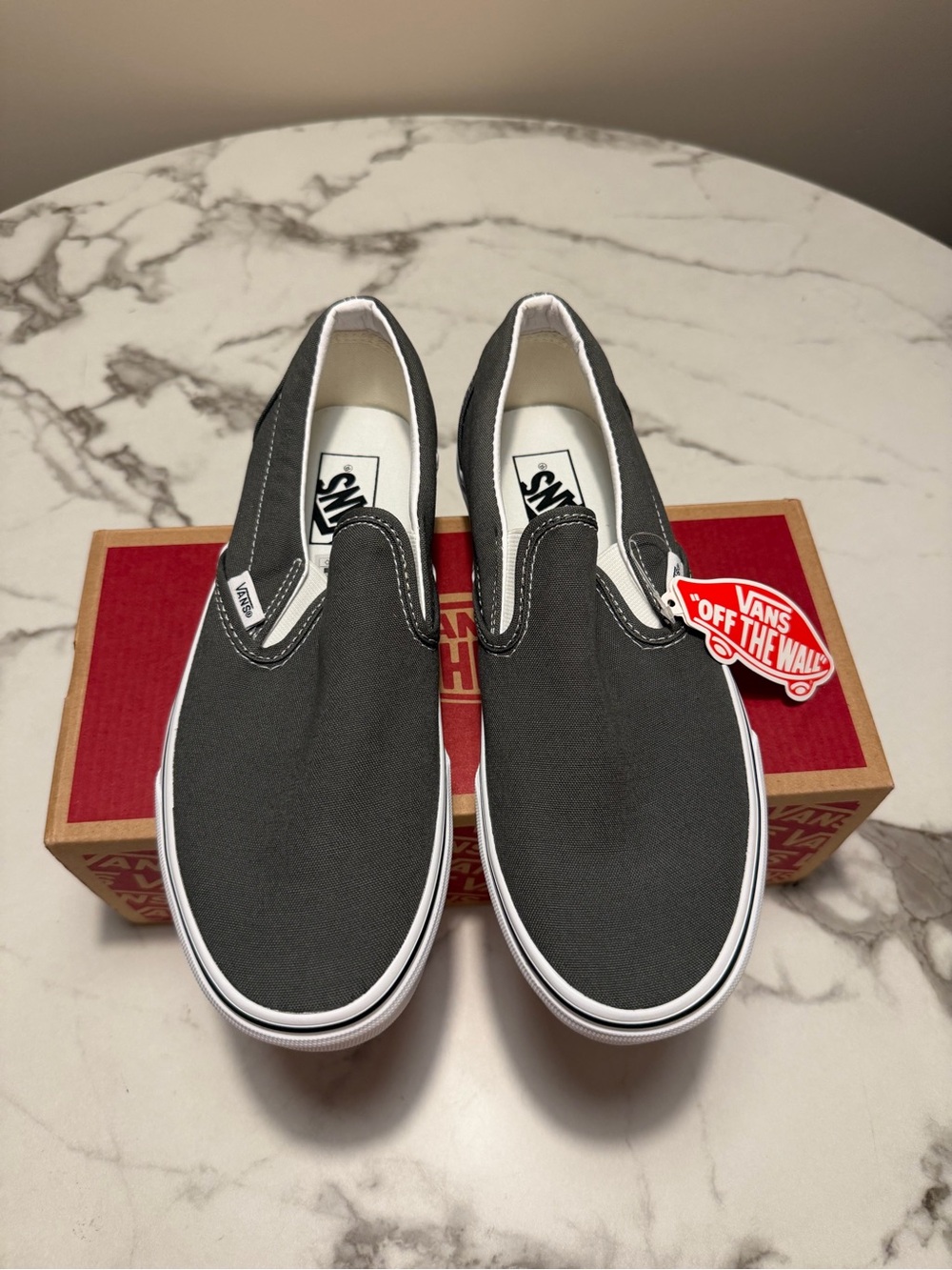 Size 7.5 - Vans Classic Slip-On Charcoal Grey